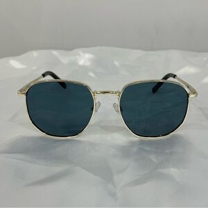 🩵6/$30 — Miniso Gold Frame Sunglasses with Blue Lenses
